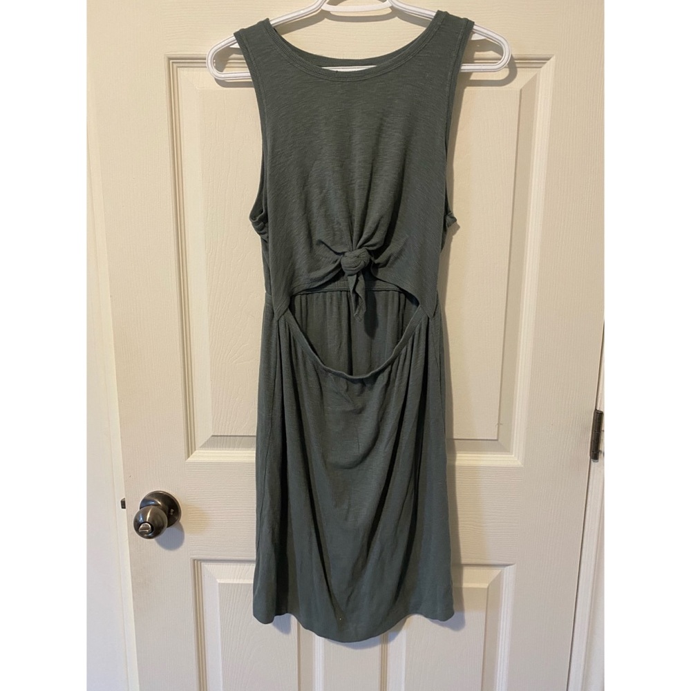 AEO olive green cutout sundress